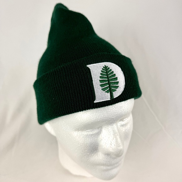 NWOT Dartmouth College D Pine Dk Green Stocking Hat Beanie OS Ski Cap Packable - Picture 2 of 9